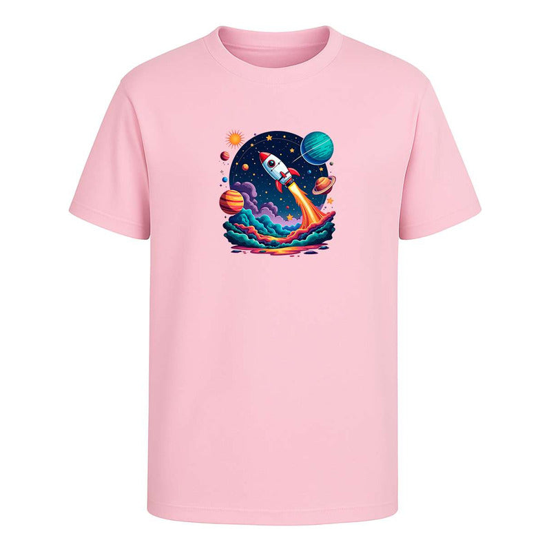 Playera "Cohete y Planetas" Galaxia - Hombre