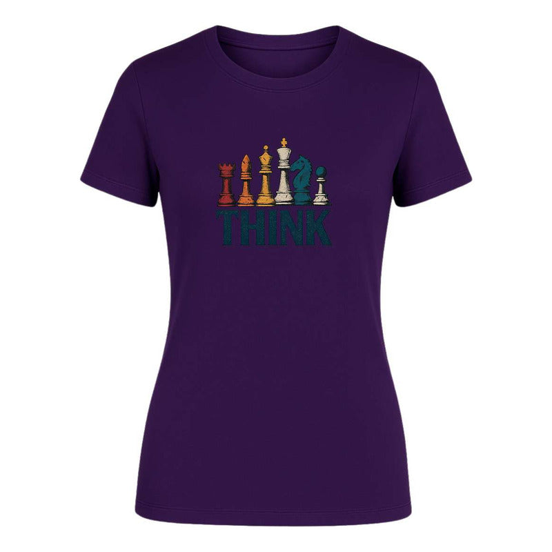 Playera "Think" Ajedrez y Estrategia - Dama