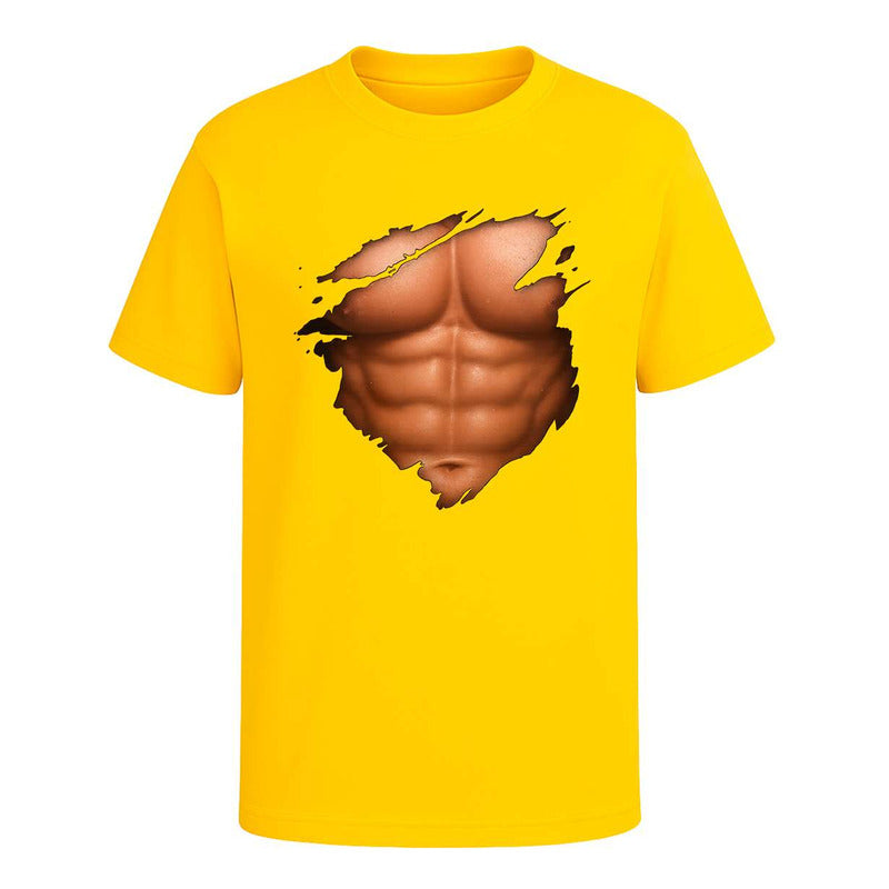 Playera "Abdomen Marcado" Efecto Rasgado - Infantil