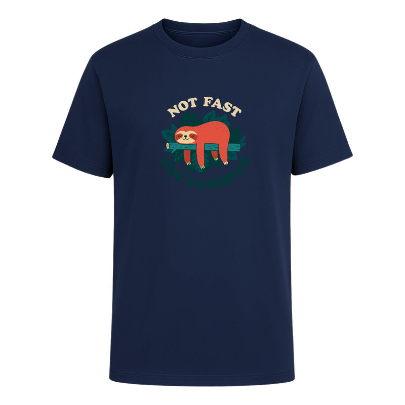 Playera Perezoso Not Fast Not Furious Frase Divertida Chill