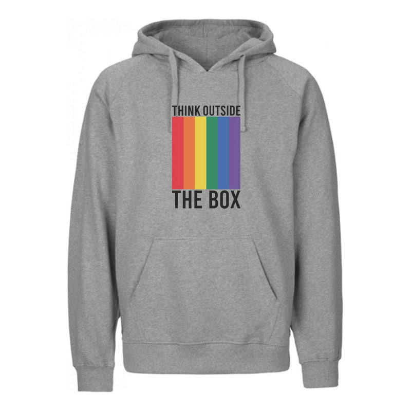 Sudadera Lgbt+ Piensa Fuera De La Caja Orgullo Gay Unisex