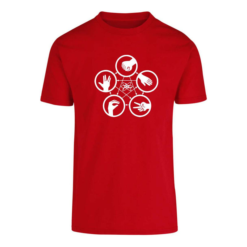 Playera Big Bang Theory Piedra Papel Tijera Unisex