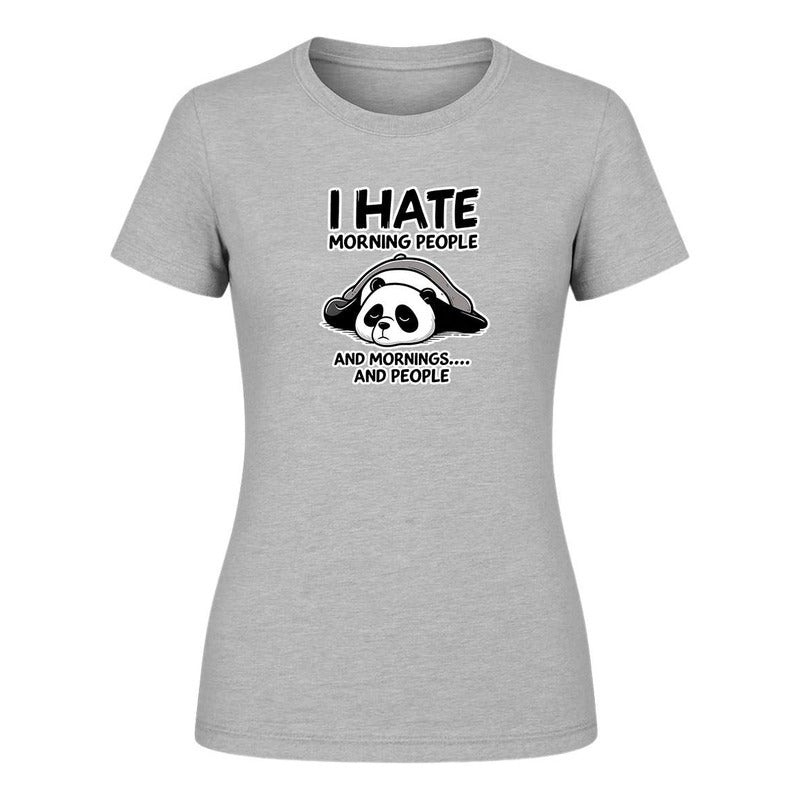Playera "I Hate Morning People" Panda - Dama
