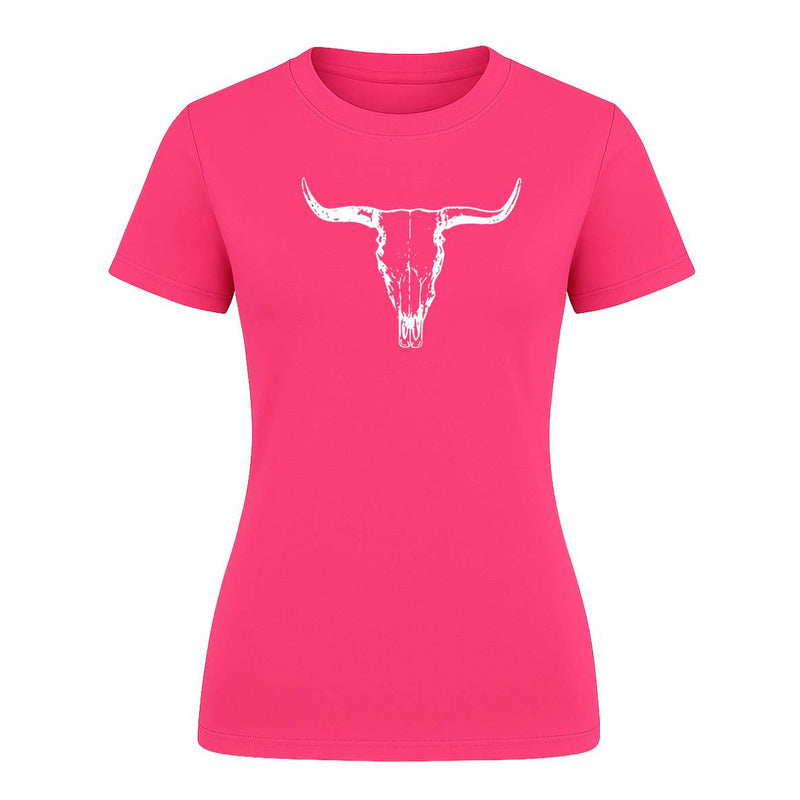 Playera "Calavera Toro Longhorn" Vaquera - Dama