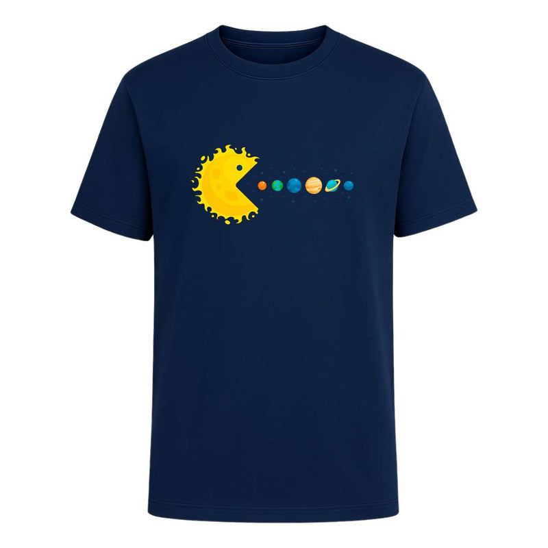 Playera Sol Pacman Sistema Solar Meme Espacio Unisex