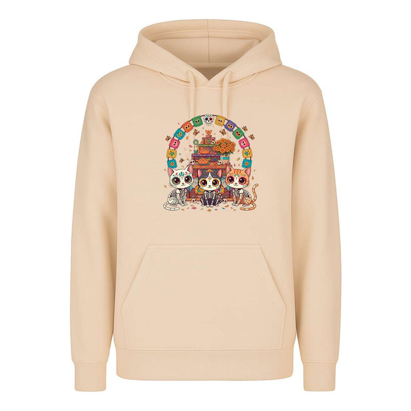 Sudadera Gatos Día De Muertos Ofrenda Mexicana Divertida