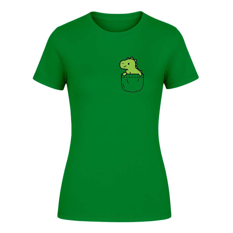 Playera "Dinosaurio en Bolsillo" Falso - Dama