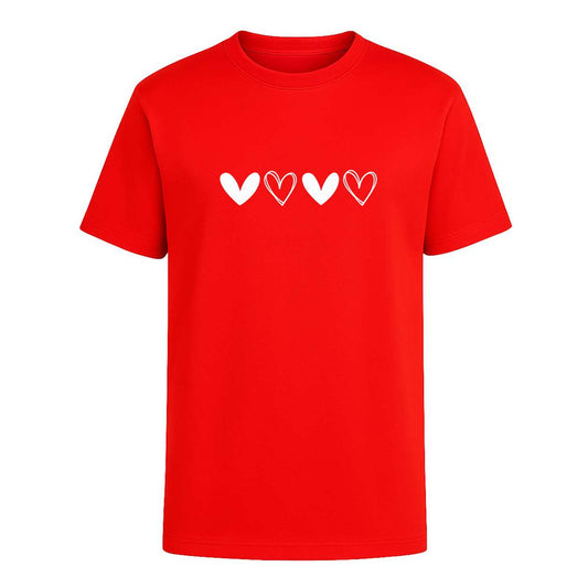 Playera "Corazones Dibujados" Minimalista - Infantil
