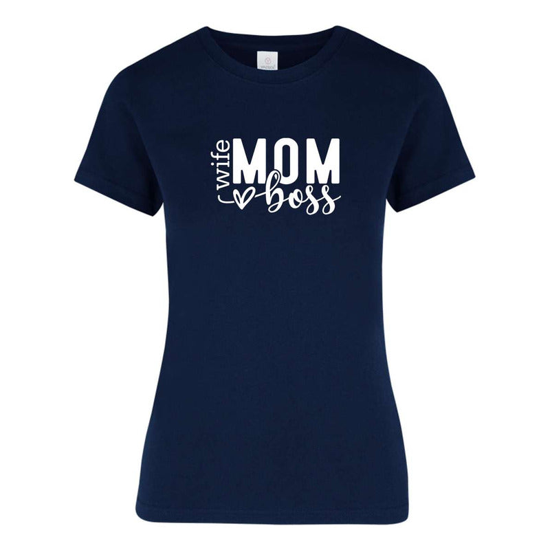 Playera Mamá Regalo Día Madres Wife Mom Boss Moda Casual
