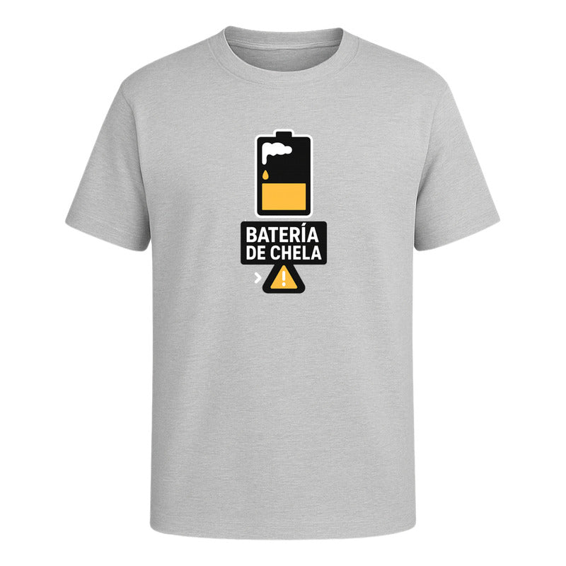 Playera "Batería de Chela" Humor - Hombre