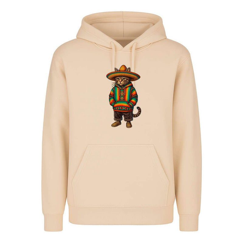 Sudadera Gato Con Sombrero Mexicano Poncho Divertida Unisex