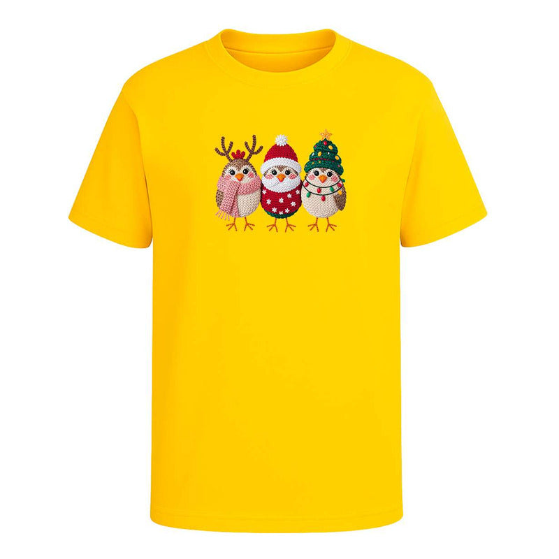 Playera Pajaritos Navideños Reno Santa Árbol Regalo Infantil