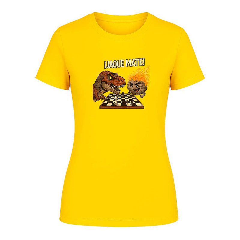 Playera "Jaque Mate" Dinosaurio vs Meteorito - Dama