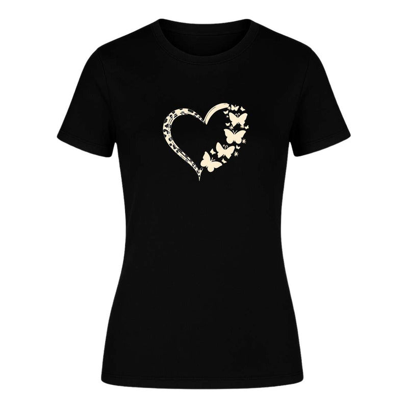 Playera "Corazón con Mariposas" - Dama