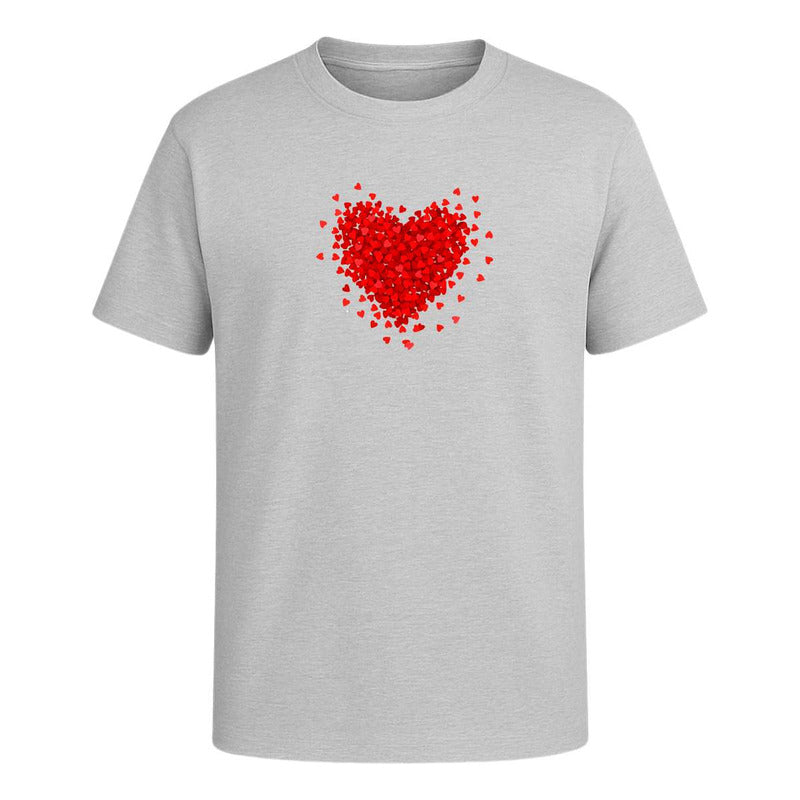 Playera infantil KreaLab con corazón formado por corazones románticos, de estilo nuevo y diseño adorable para niños.