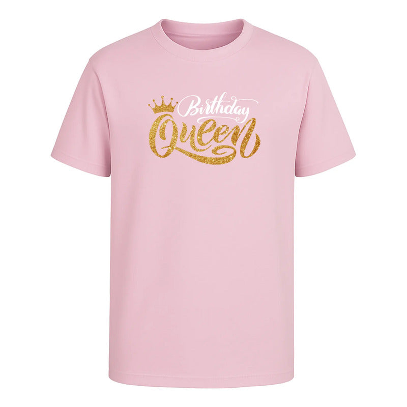 Playera Birthday Queen Efecto Glitter Regalo Cumpleaños