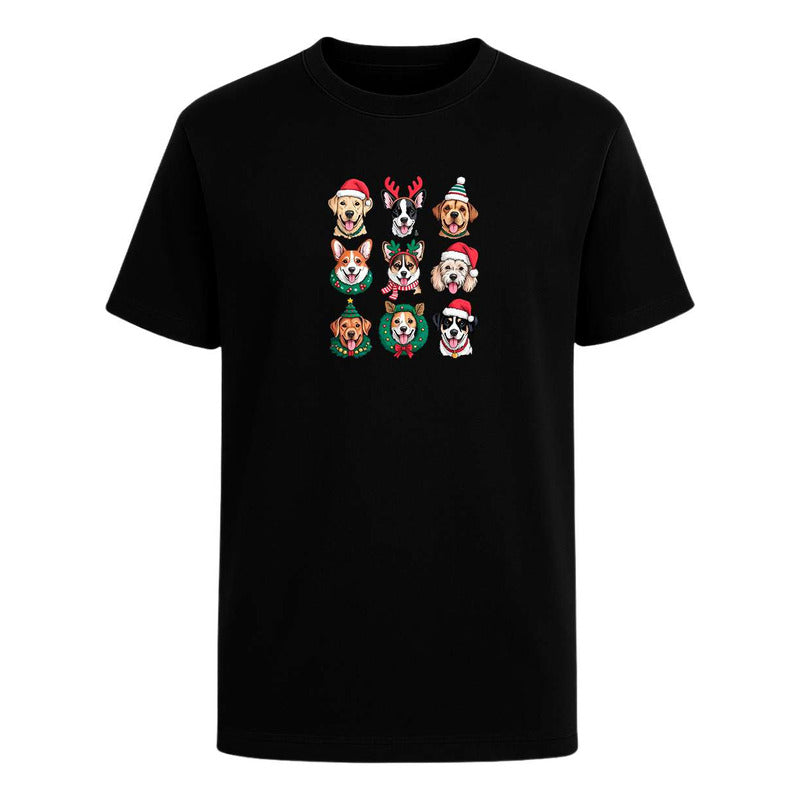 Playera Perros Navideños Dog Lover Santa Regalo Unisex