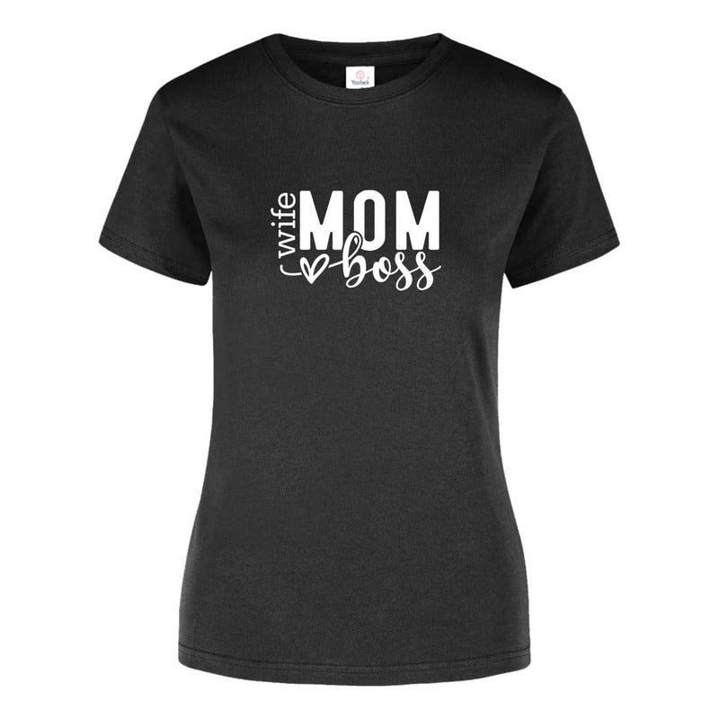 Playera Mamá Regalo Día Madres Wife Mom Boss Moda Casual
