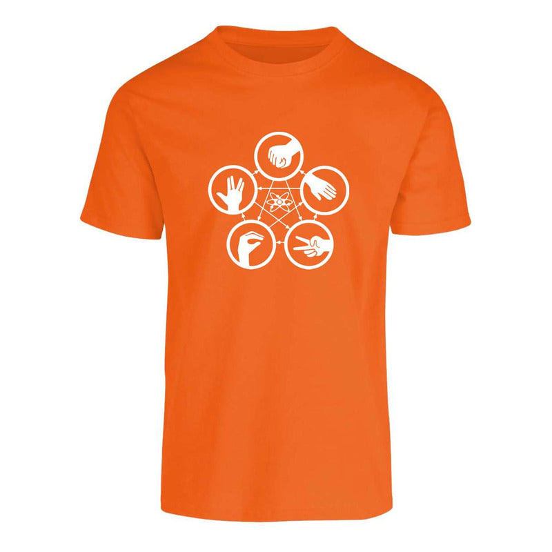 Playera Big Bang Theory Piedra Papel Tijera Unisex
