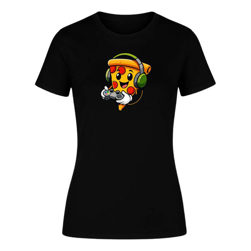 Playera "Pizza Gamer" con Audífonos - Dama