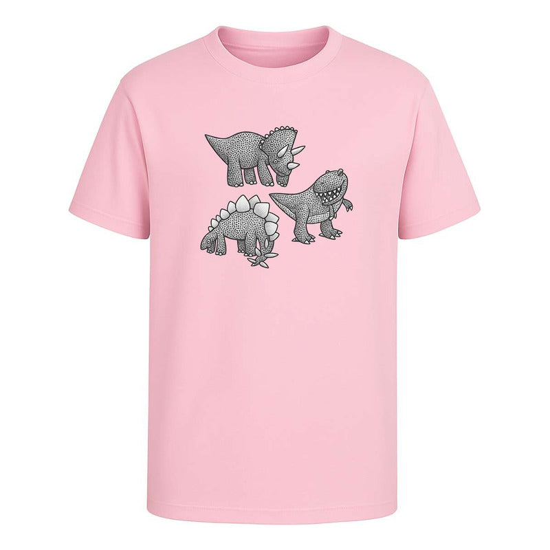 Playera "Dinosaurios" Triceratops Stegosaurio T-Rex - Infantil