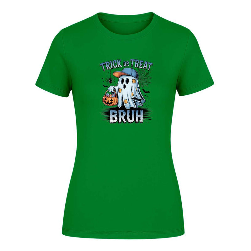 Playera Halloween Trick Or Treat Bruh De Dama Fantasma