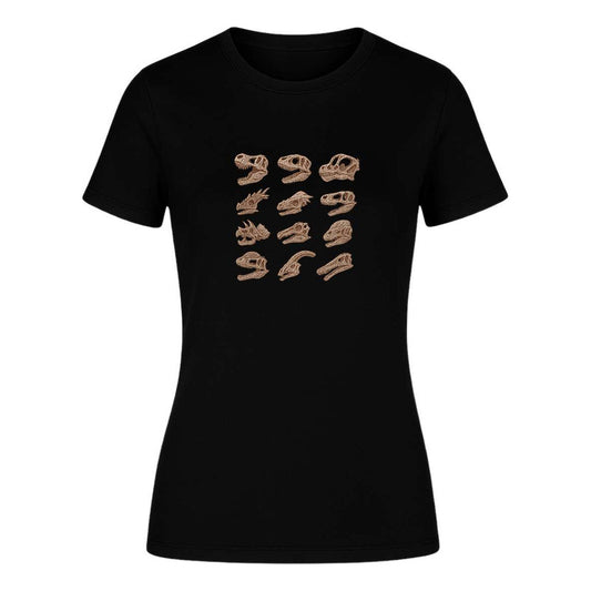 Playera Cráneos De Dinosaurio Fósiles Museo Ciencia De Dama