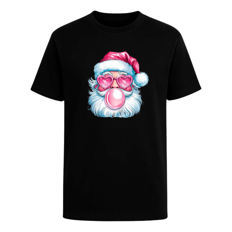 Playera Santa Cool Lentes Corazón Chicle Divertida Infantil