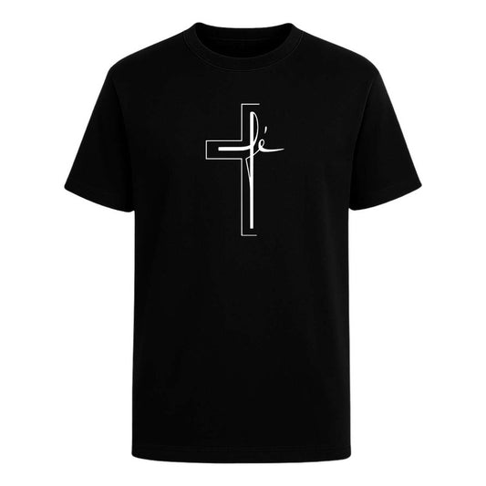 Playera Cruz Fe Minimalista Cristiana Devoción Unisex