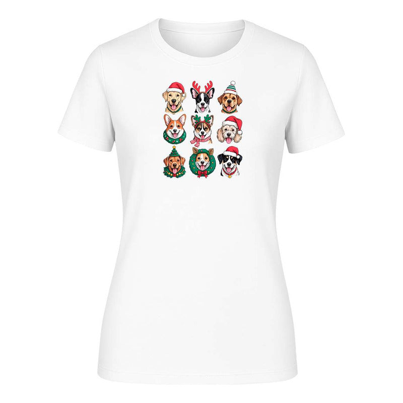 Playera Perros Navideños Dog Lover Santa Regalo De Dama