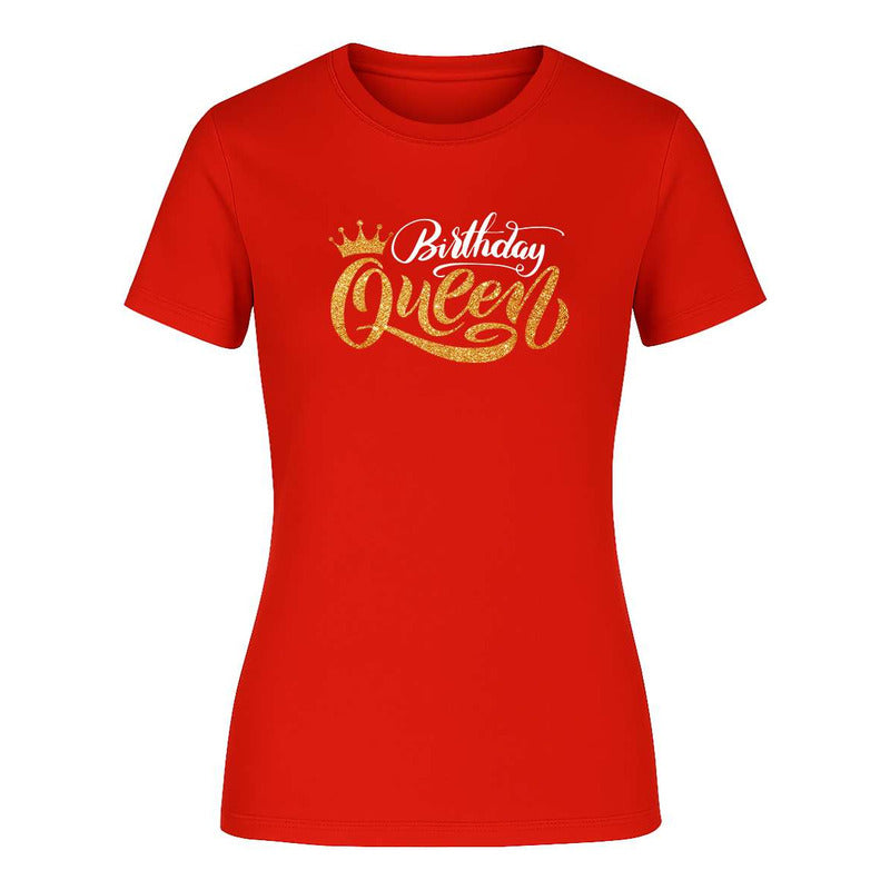 Playera Birthday Queen Efecto Glitter Regalo Cumpleaños