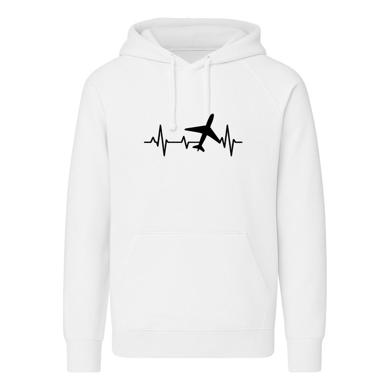 Sudadera Unisex Avión Corazón Viajero Amante De Viajes
