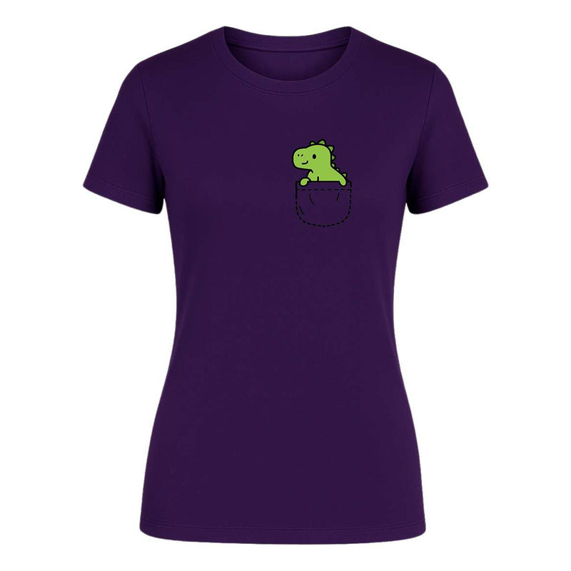Playera "Dinosaurio en Bolsillo" Falso - Dama