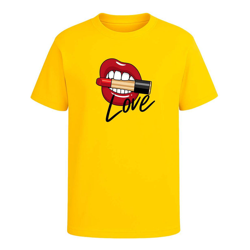 Playera "Love Labios Con Lipstick" - Infantil