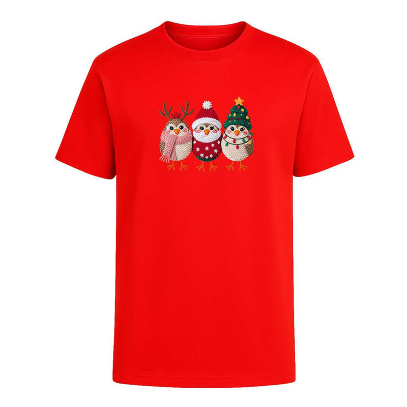 Playera Pajaritos Navideños Reno Santa Árbol Regalo Unisex