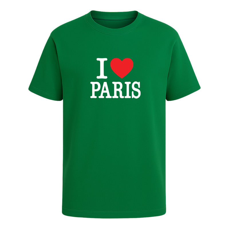 Playera I Love Paris Estilo Turístico Viaje Europa De Hombre