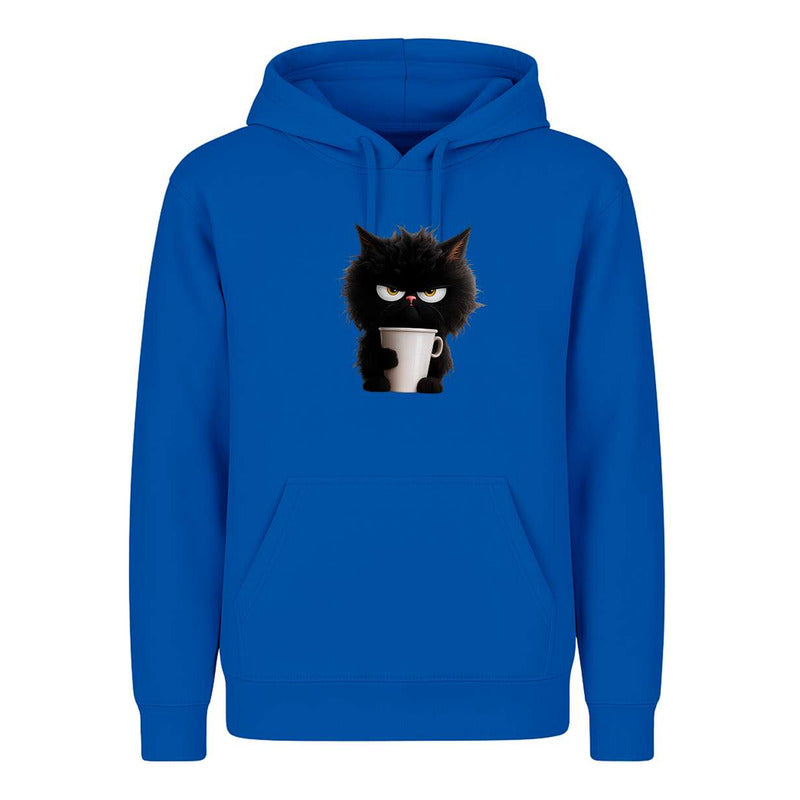 Sudadera Gato Enojado Con Café Broma Divertida Infantil