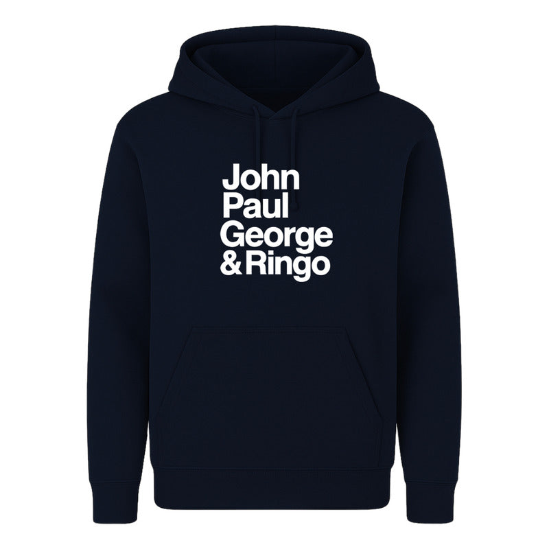 Sudadera Beatles Nombres John Paul George Ringo Unisex