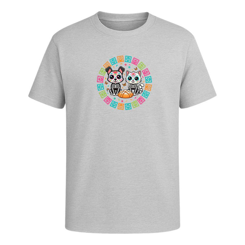 Playera Gato Y Perro Calavera Día De Muertos Infantil