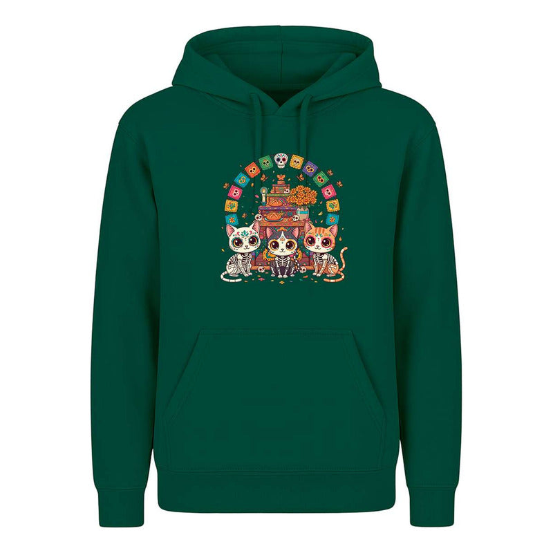 Sudadera Gatos Día De Muertos Ofrenda Mexicana Divertida