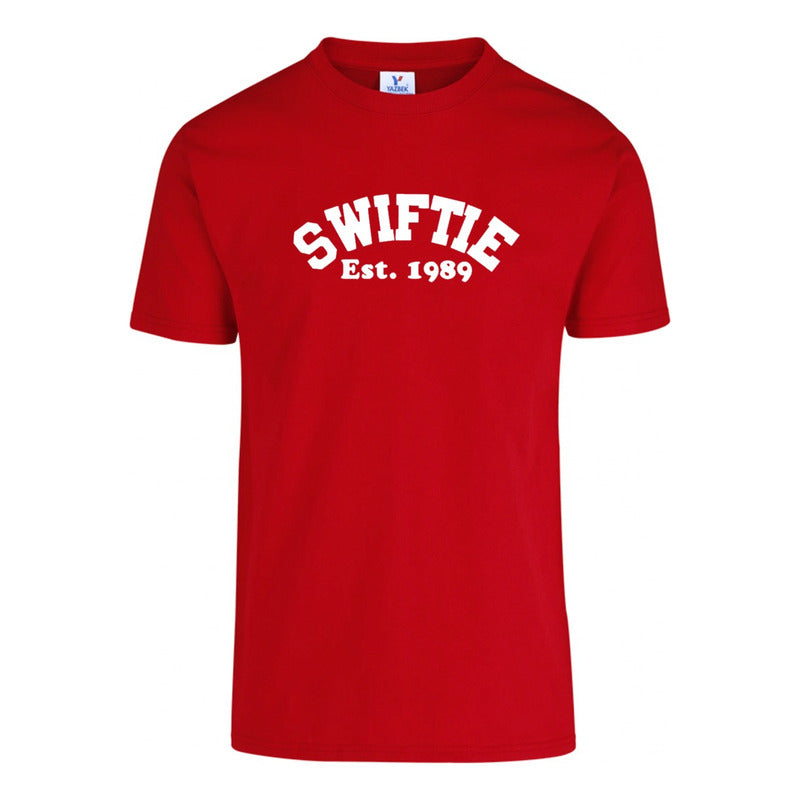 Playera unisex KreaLab de Taylor Swift Est. 1989, camiseta nueva con diseño de fan en color y estilo casual.