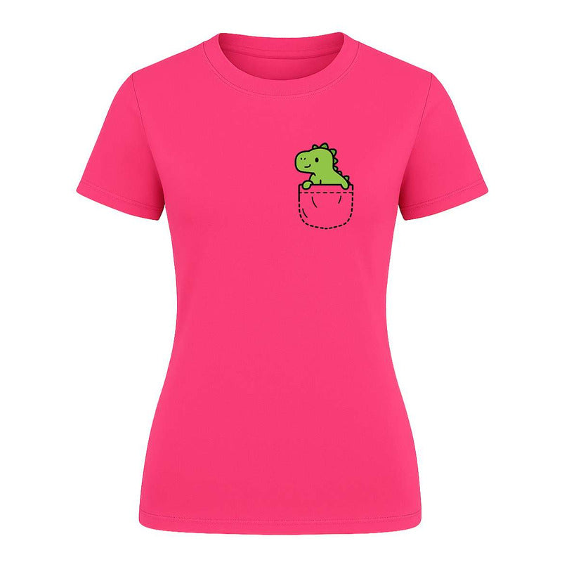 Playera "Dinosaurio en Bolsillo" Falso - Dama