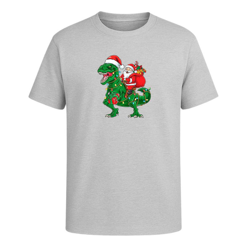 Playera Santa En T Rex Navideño Regalo Divertida Infantil