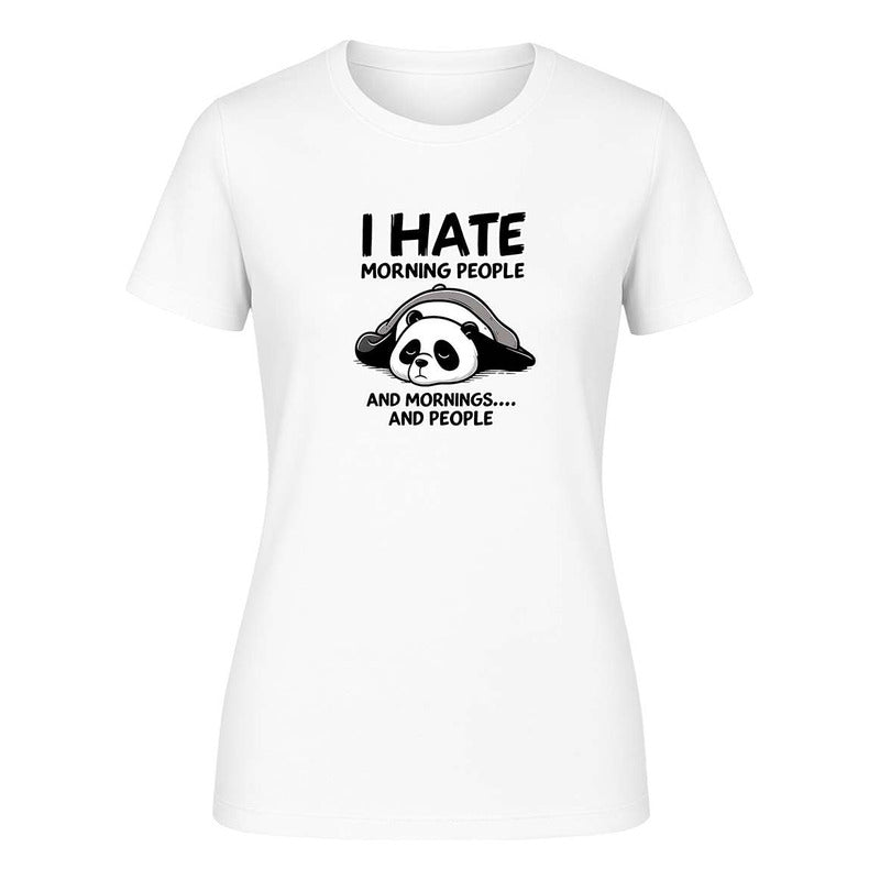 Playera "I Hate Morning People" Panda - Dama