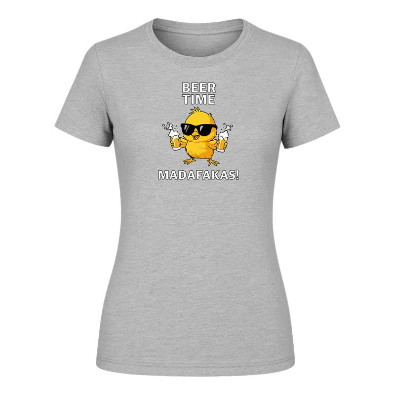 Playera "Beer Time" Pollito Humor - Dama