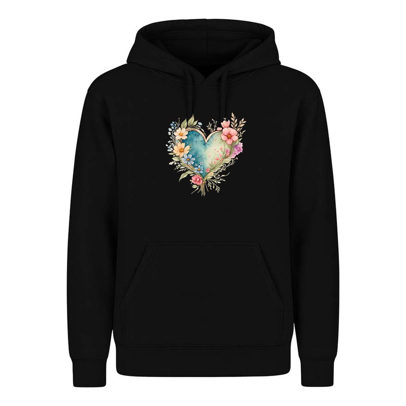Sudadera Corazón Floral Acuarela Amor Regalo Cute Infantil