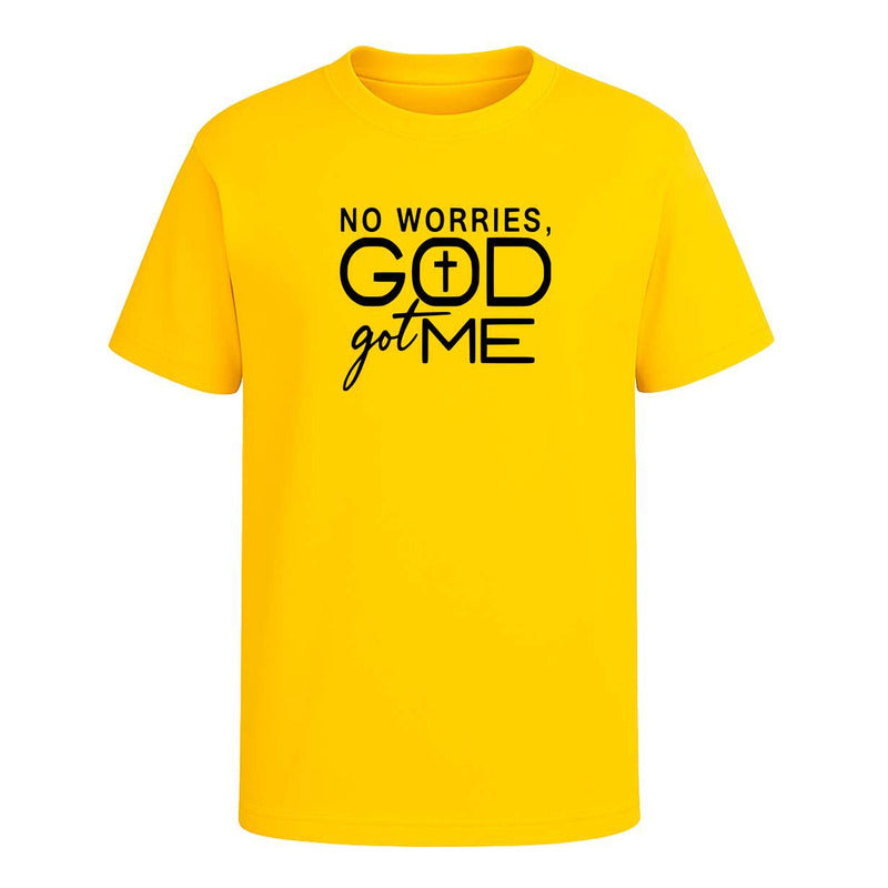Playera No Worries God Got Me Cristiana Fe Oración Unisex
