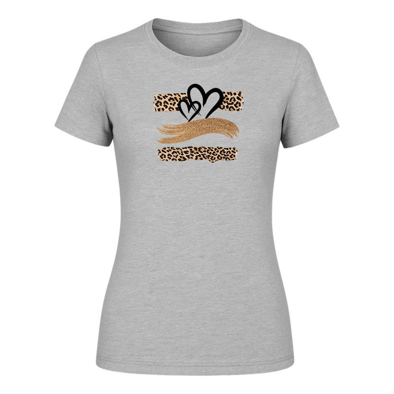 Playera "Corazones Animal Print" Leopardo - Dama
