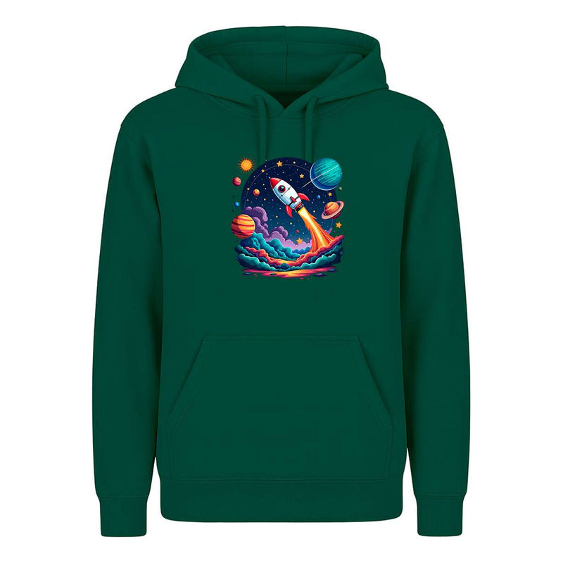 Sudadera Cohete Y Planetas Galaxia Sistema Solar Unisex
