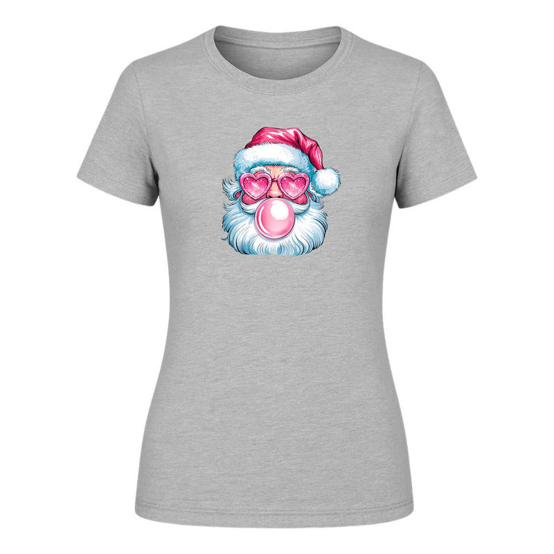Playera Santa Cool Lentes Corazón Chicle Divertida Dama